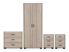 Seconique Seconique Oliver Light Oak 4 Piece Bedroom Furniture Package