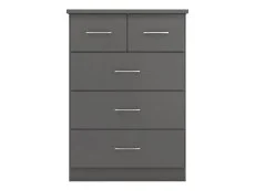 Seconique Seconique Nevada Matt Grey 4 Piece Medium Bedroom Furniture Package