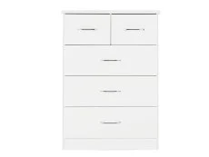 Seconique Seconique Nevada White High Gloss 4 Piece Medium Bedroom Furniture Package