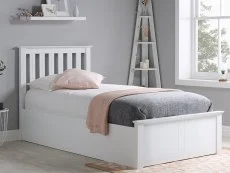 ASC ASC Sydney 3ft Single White Wooden Ottoman Bed Frame