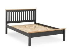 Seconique Seconique Monaco 4ft Small Double Grey and Oak Wooden Bed Frame (Low Footend)