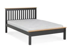 Seconique Seconique Monaco 4ft Small Double Grey and Oak Wooden Bed Frame (Low Footend)