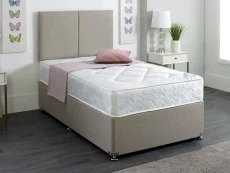 Dura Clearance - Dura York Damask 3ft6 Large Single Divan Bed In Venice Carbon with 2 Drawers