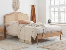 Birlea Furniture & Beds Birlea Leonie 6ft Super King Size Rattan Oak Wooden Bed Frame