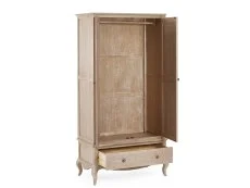 Julian Bowen Julian Bowen Camille Limed Oak 2 Door 1 Drawer Wardrobe