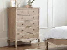 Julian Bowen Julian Bowen Camille Limed Oak 4+2 Drawer Chest of Drawers