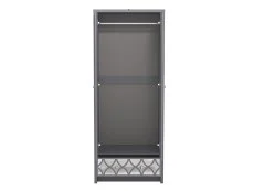 GFW GFW Arianna 2 Door 1 Drawer Grey Wooden Wardrobe