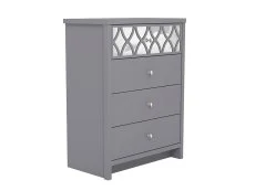 GFW Arianna 4 Drawer Grey Wooden Chest of Drawers