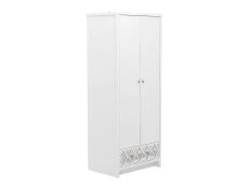 GFW Arianna 2 Door 1 Drawer White Wooden Wardrobe