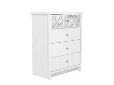 GFW Arianna 4 Drawer White Wooden Chest of Drawers