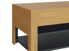 GFW GFW Leon Oak and Anthracite Coffee Table With LED Lighting