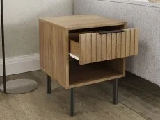 GFW GFW Nervata Oak 1 Drawer Lamp Table