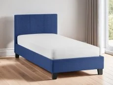 Julian Bowen Julian Bowen Rialto 3ft Single Dark Blue Linen Fabric Bed Frame