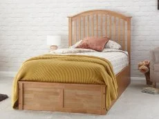 GFW GFW Madrid 3ft Single Oak Wooden Ottoman Bed Frame