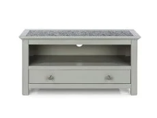 Core Products Core Perth Grey Painted with Grey Stone Inset 1 Drawer TV Unit