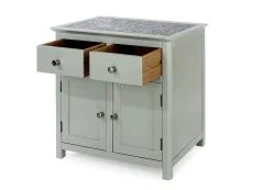 Core Products Core Perth Grey Painted with Grey Stone Inset 2 Door 2 Drawer Sideboard