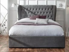 GFW GFW Dakota 5ft King Size Grace Pewter Ottoman Bed Frame