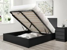 Birlea Furniture & Beds Clearance - Birlea Oslo 5ft King Size Black Wooden Ottoman Bed Frame