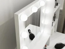 GFW GFW Eva White 2 Drawer Dressing Table Set with LED Lighting