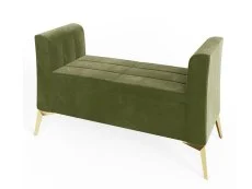 GFW GFW Pettine Green Fabric Upholstered Ottoman Storage Bench