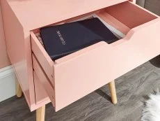 GFW GFW Nyborg Coral Pink 2 Drawer Bedside Table