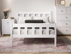 LPD LPD Havana 4ft6 Double White Wooden Bed Frame