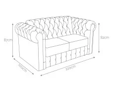 Jay-Be Jay-Be Chesterfield 3 Seater Sofa Bed