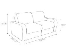 Jay-Be Jay-Be Deco 2 Seater Sofa Bed