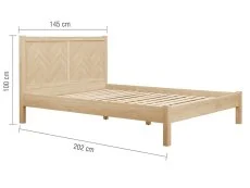 Birlea Furniture & Beds Birlea Herringford 4ft6 Double Light Oak Wooden Bed Frame