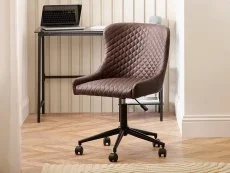 Julian Bowen Julian Bowen Luxe Brown Faux Leather Office Chair