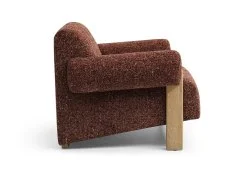 Kyoto Kyoto Arlo Ruby Chenille and Oak Accent Chair