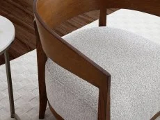 Kyoto Kyoto Reuben Grey Boucle and Walnut Accent Chair