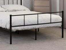 Seconique Seconique Newton 4ft6 Double Black Metal Bed Frame