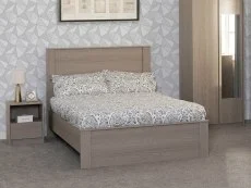 Seconique Seconique Paris 4ft6 Double Smoked Ash Wooden Bed Frame