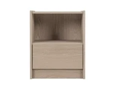 Seconique Seconique Paris Smoked Ash 1 Drawer Bedside Table