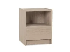 Seconique Paris Smoked Ash 1 Drawer Bedside Table