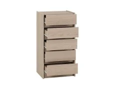 Seconique Seconique Paris Smoked Ash 5 Drawer Tall Chest of Drawers