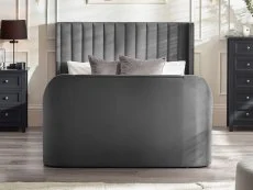 Julian Bowen Julian Bowen Clara 4ft6 Double Dark Grey Fabric Ottoman TV Bed Frame