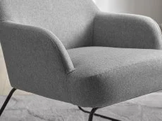 Julian Bowen Julian Bowen Davos Grey Fabric Accent Chair