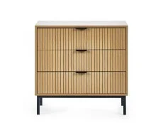 Julian Bowen Sia Oak 3 Drawer Chest of Drawers