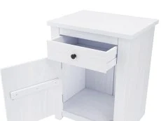 LPD LPD Havana White 1 Drawer Small Bedside Table