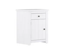 LPD Havana White 1 Drawer Small Bedside Table