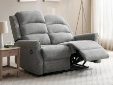 Kyoto Baxter Grey Chenille 2 Seater Recliner Sofa