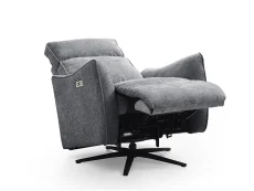 Kyoto Kyoto Finn Grey Chenille Recliner Chair