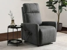 Kyoto Kyoto Parker Dual Motor Grey Faux Leather Riser Recliner Chair