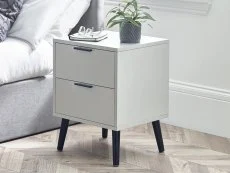 Julian Bowen Julian Bowen Alba Silk Grey 2 Drawer Bedside Table