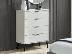 Julian Bowen Julian Bowen Alba Silk Grey 4 Drawer Chest of Drawers