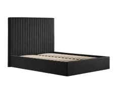 LPD LPD Berlin Tall 4ft6 Double Black Velvet Fabric Ottoman Bed Frame