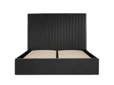 LPD LPD Berlin Tall 5ft King Size Black Velvet Fabric Ottoman Bed Frame