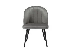 LPD LPD Orla Set of 2 Grey Velvet Dining Chairs